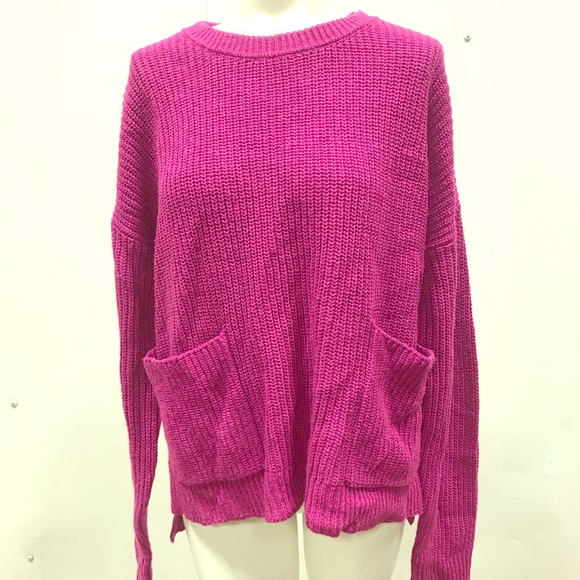 Melloday Crew Neck Two Pocket Sweater - Picture 1 of 7